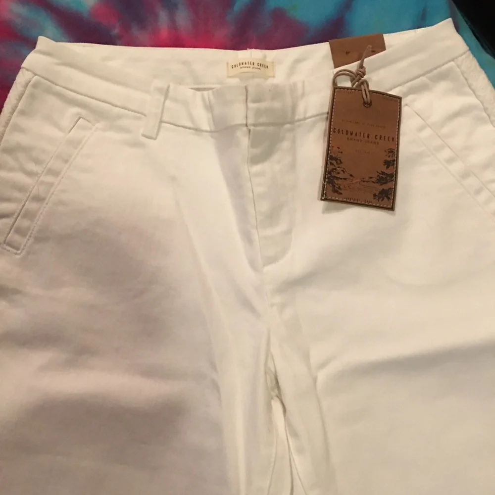 Coldwater Creek White Denim Shorts NWT